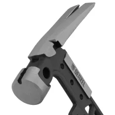 Молоток строительный DENZEL 450 г, цельнокованый,боек с магнитом, двухкомп. обрезин. рук-ка