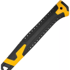 Молоток строительный DENZEL 450 г, цельнокованый,боек с магнитом, двухкомп. обрезин. рук-ка