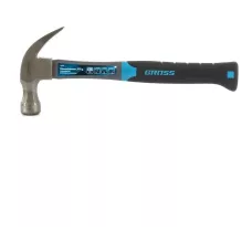 Молоток-гвоздодер GROSS, 570 г, фибергласовая трехкомпонентная рукоятка 10476