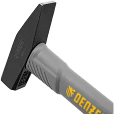 Молоток слесарный DENZEL 300 г, кованый, фибергласовая  рукоятка c TPR покрытием