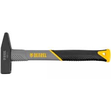 Молоток слесарный DENZEL 400 г, кованый, фибергласовая  рукоятка c TPR покрытием
