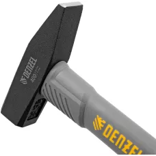 Молоток слесарный DENZEL 400 г, кованый, фибергласовая  рукоятка c TPR покрытием