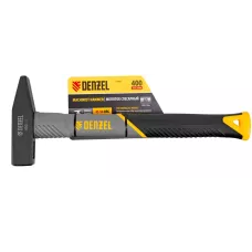 Молоток слесарный DENZEL 400 г, кованый, фибергласовая  рукоятка c TPR покрытием
