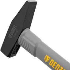 Молоток слесарный DENZEL 500 г, кованый, фибергласовая  рукоятка c TPR покрытием