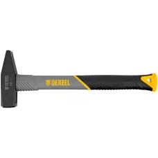 Молоток слесарный DENZEL 600 г, кованый, фибергласовая  рукоятка c TPR покрытием