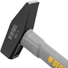 Молоток слесарный DENZEL 800 г, кованый, фибергласовая  рукоятка c TPR покрытием