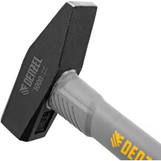 Молоток слесарный DENZEL 1000 г, кованый, фибергласовая  рукоятка c TPR покрытием