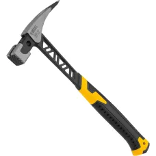 Молоток кровельщика DENZEL 600 г, цельнокованый, боек с магнитом, двухкомп. обрезин. рук-ка