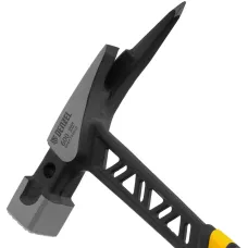 Молоток кровельщика DENZEL 600 г, цельнокованый, боек с магнитом, двухкомп. обрезин. рук-ка