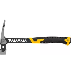 Молоток каменщика DENZEL 680 г, цельнокованый, двухкомпонентная обрезиненная рукоятка