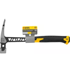 Молоток каменщика DENZEL 680 г, цельнокованый, двухкомпонентная обрезиненная рукоятка