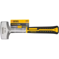 Кувалда DENZEL 1 кг, цельнометаллическая, двухкомпонентная рукоятка