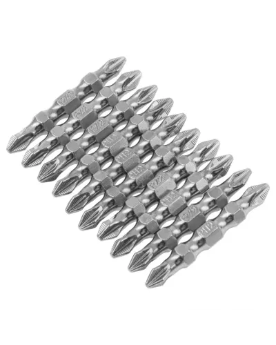 Бита двухсторонняя, PH2-PZ2 х 45 мм, сталь S2, 10 шт. Gross