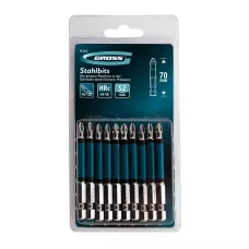 Набор бит GROSS PH2 х70, сталь S2, 10шт 11262