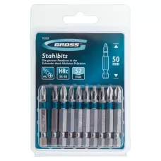 Набор бит GROSS РН2х50, сталь S2, 10шт 11335