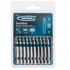 Набор бит GROSS РZ1х50, сталь S2, 10шт 11344