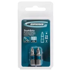 Набор бит GROSS РН1х25, сталь S2, 2шт 11349