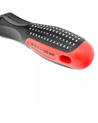 Отвертка Fusion, SL5 х 150 мм, CrV, трехкомпонентная рукоятка 