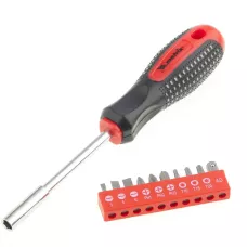 Отвертка с набором бит, 11 шт, Fusion "anti slip" MATRIX 11453