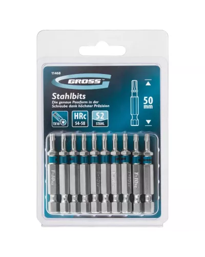 Бита Torx 10 х 50, сталь S2, 10 шт. Gross