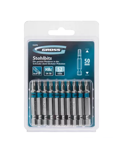 Бита Torx 20 х 50, сталь S2, 10 шт. Gross