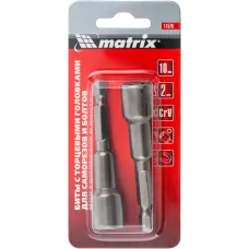 Биты с торцевыми головками 10 мм, 65 мм MATRIX 11576