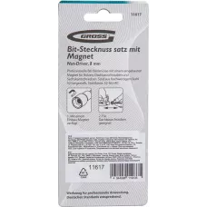 Бита с торцевой головкой GROSS, магнит. Nut-Driver, 8 мм, S2 11617