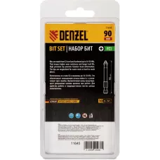 Бита DENZEL PZ2х90, сталь S2, цилиндр., 10 шт. Е 6,3