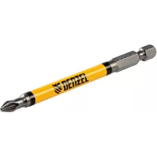 Бита DENZEL PZ2х90, сталь S2, цилиндр., 10 шт. Е 6,3