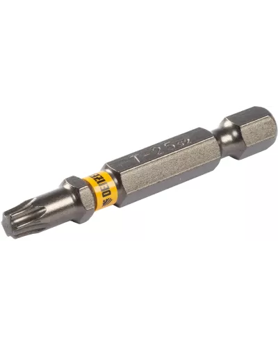 Бита TX 25х50, сталь S2, шестигранный профиль, 10 шт. Е 6,3 Denzel