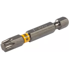 Бита DENZEL TX 40х50, сталь S2, шестигранный профиль, 10 шт. Е 6,3