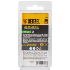 Набор бит комбинированный DENZEL 3 шт., PZ1, PZ2, PZ3, 50 мм, сталь S2