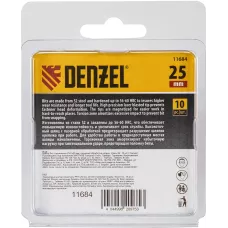 Бита DENZEL IMPACT, PH1x25 мм, лазерная обработка шлица, сталь S2, 10 шт., Е 6,3