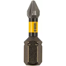 Бита DENZEL IMPACT, PH1x25 мм, лазерная обработка шлица, сталь S2, 10 шт., Е 6,3