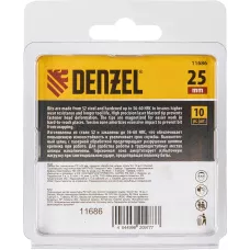 Бита DENZEL IMPACT, PZ1x25 мм, лазерная обработка шлица, сталь S2, 10 шт., Е 6,3