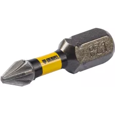 Бита DENZEL IMPACT, PZ1x25 мм, лазерная обработка шлица, сталь S2, 10 шт., Е 6,3