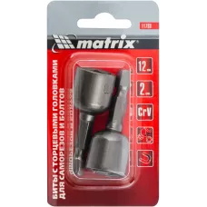 Биты с торцевыми головками 12 мм, 45 мм MATRIX 11788