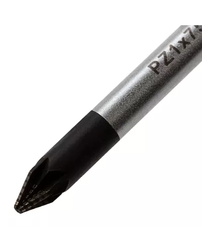 Отвертка PZ1 x 75 мм, S2, трехкомпонентная ручка Gross