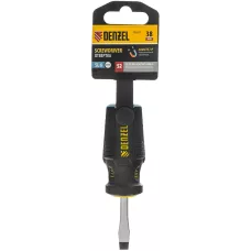 Отвертка DENZEL SL6x38 мм, S2, 3к рукоятка