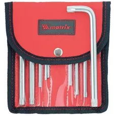 Набор ключей имбусовых TORX-TORX Tamper T10-T50, коротких MATRIX 12312