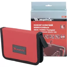 Набор ключей имбусовых HEX 1,5-10 мм, T10-T50, коротких MATRIX 12314