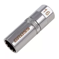 Головка торцевая свечная GROSS, магнитная, 12-гранная, 16 мм, под квадрат 1/2" 13188