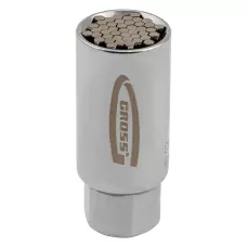 Головка торцевая многоразмерная GROSS CrV (6-21мм) под квадрат 3/8", CrV, хромир. 13191