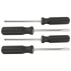 Набор отверток 4шт.(SL5x100,6x100, PH1x100,2x100), углеродистая сталь, пластиковая рукоятка SPARTA 13220