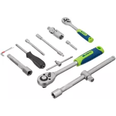 Набор инструментов, 1/2", 1/4", пластиковый кейс, 94 предмета// Сибртех