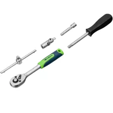 Набор инструментов, 1/4", пластиковый кейс, 29 предметов// Сибртех