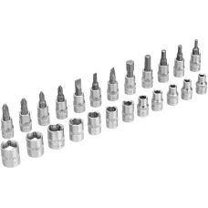 Набор инструментов, 1/4", пластиковый кейс, 29 предметов// Сибртех