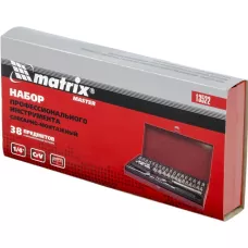 Набор слесарно-монтажный с квадратом 1/4, 38 предметов MATRIX  13522