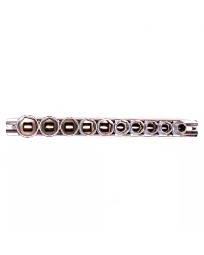 Набор торцевых головок, 3/8, шестигранные, CrV, 10 шт, 8-19 мм Stels