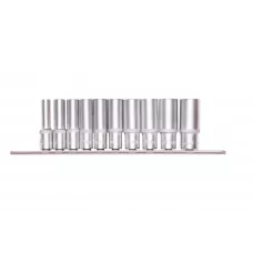 Набор удлиненных торцевых головок 3/8, шестигранные, CrV, 10 шт, 8-19 мм Stels